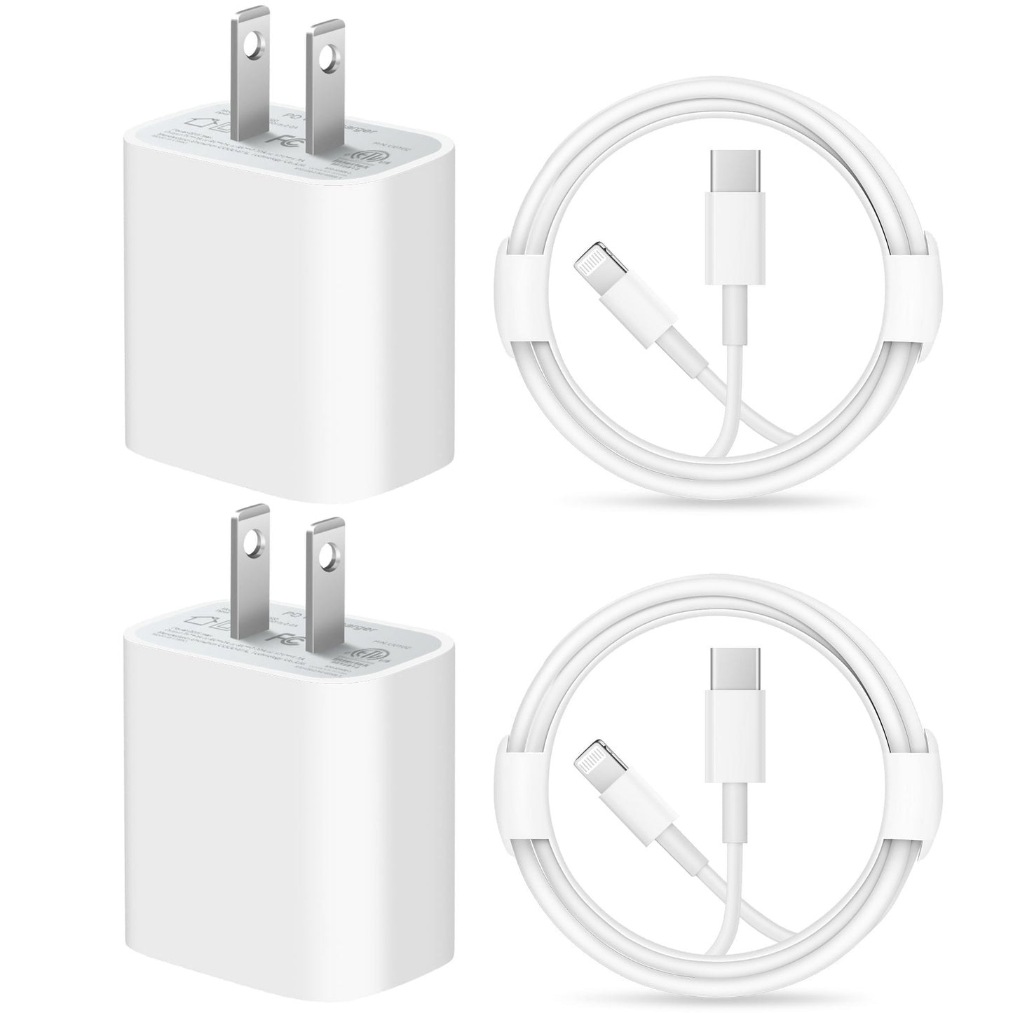 USB-C wall chargers with cables