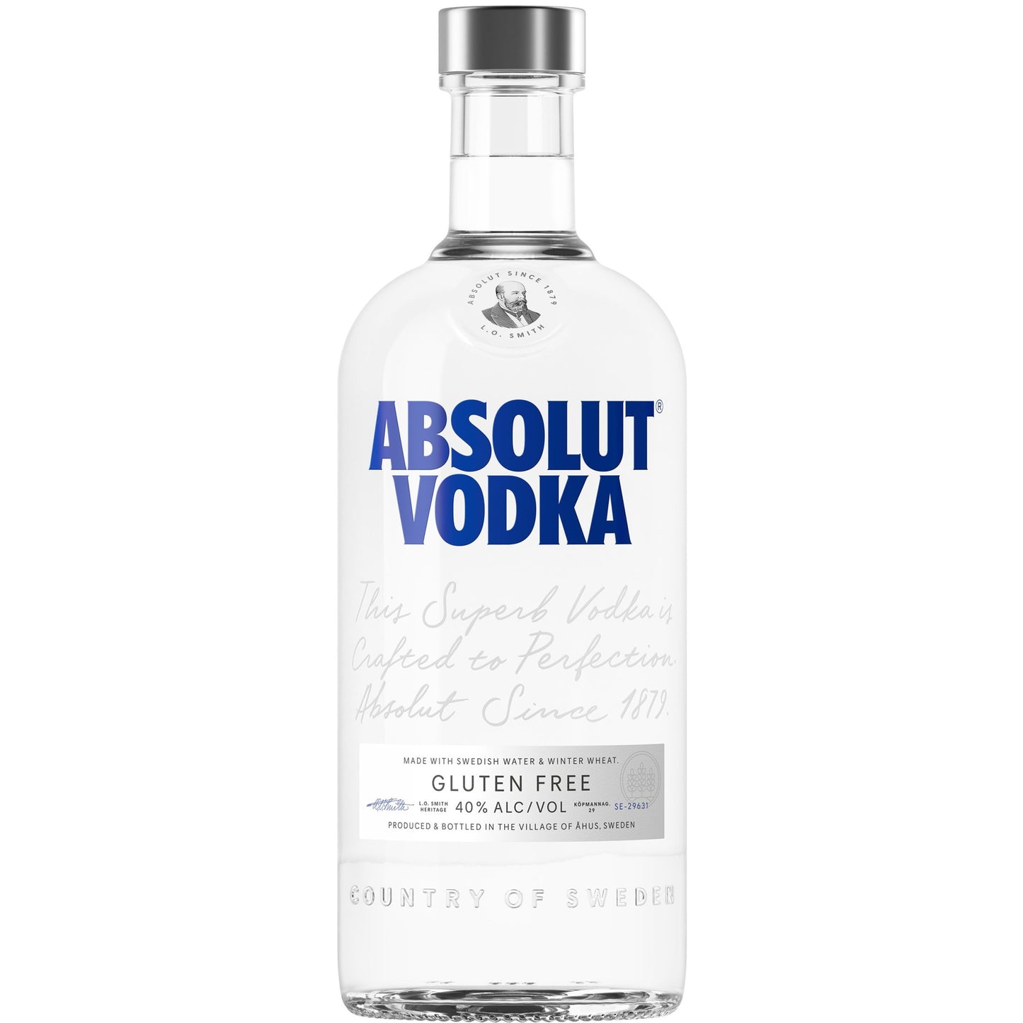 750 ml bottle of Absolut Original vodka