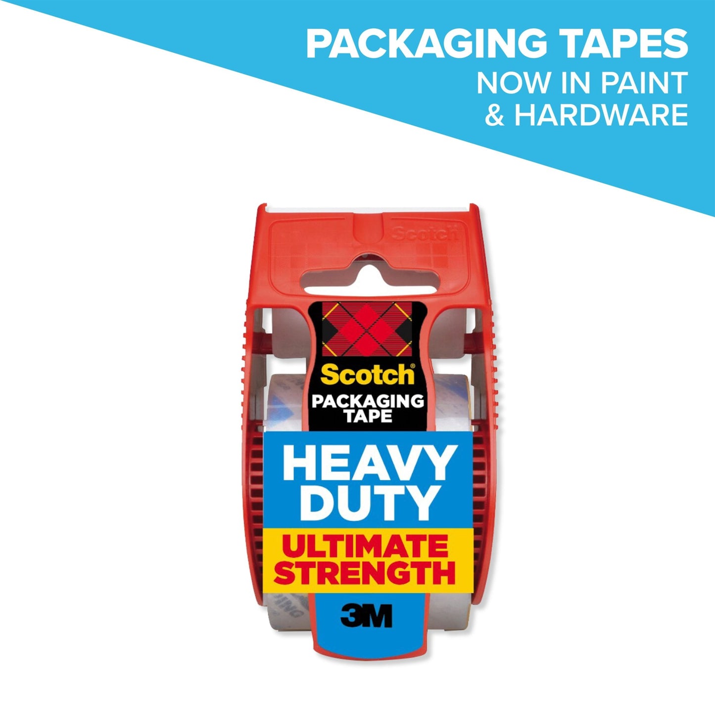 Roll of clear heavy-duty packaging tape