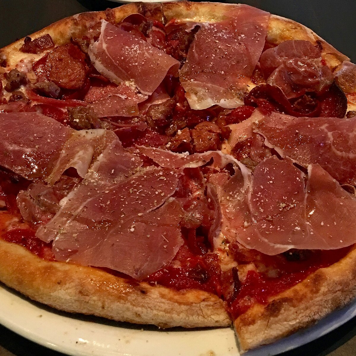 Meat lover pizza loaded with beef and pepperoni