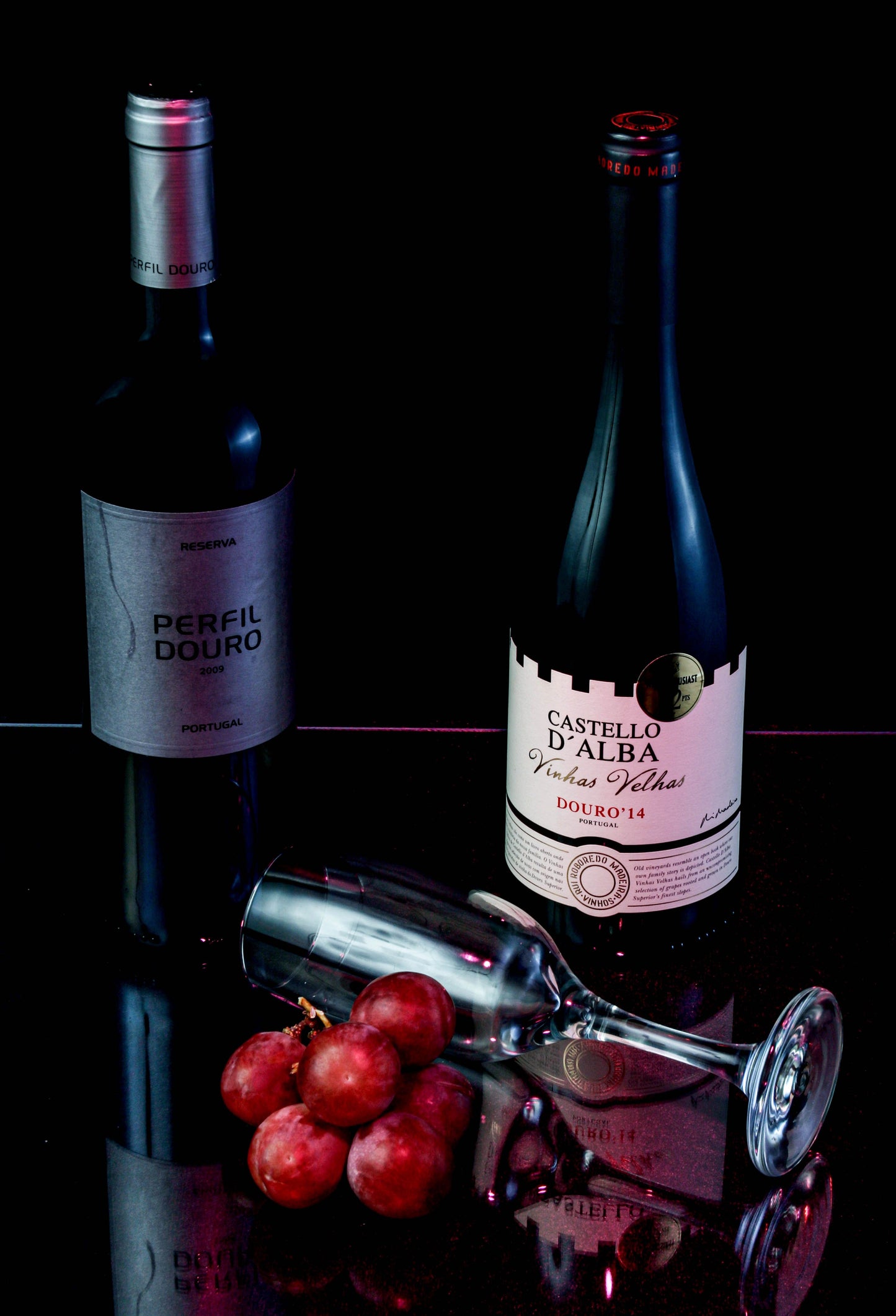 Bottle of sweet red wine