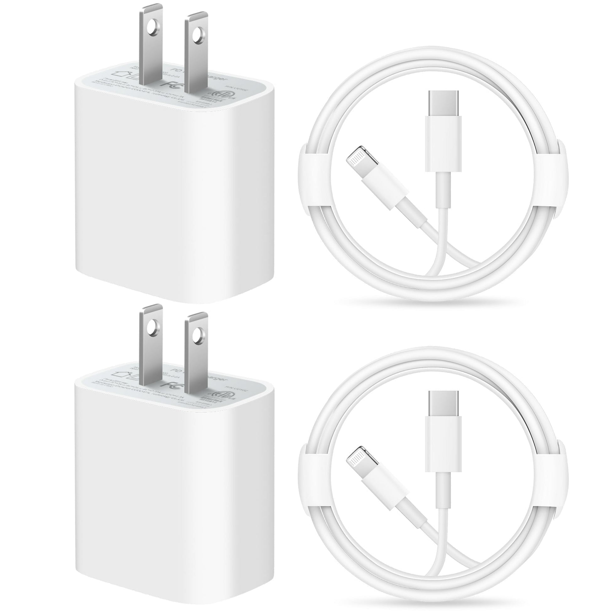 USB-C wall chargers with cables