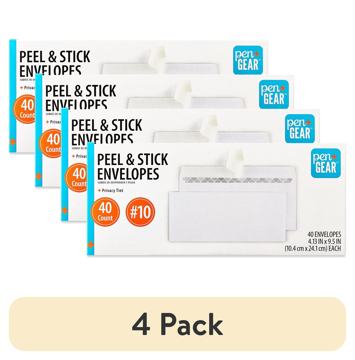 Pack of white peel-and-stick envelopes