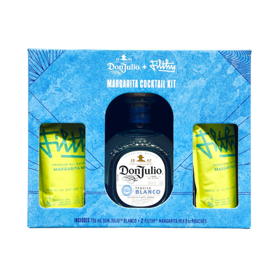 Don Julio Blanco Tequila Margarita Cocktail Kit with 2 Filthy Margarita Mixes