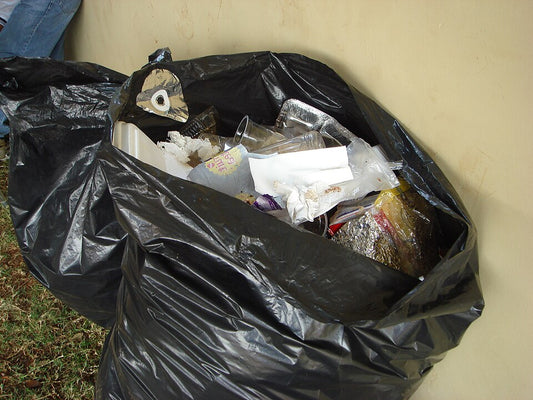 Black trash bag