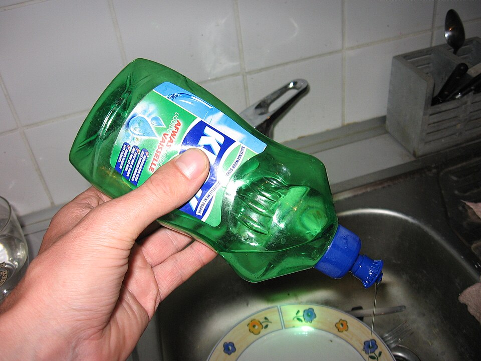 Dishwashing liquid bottle