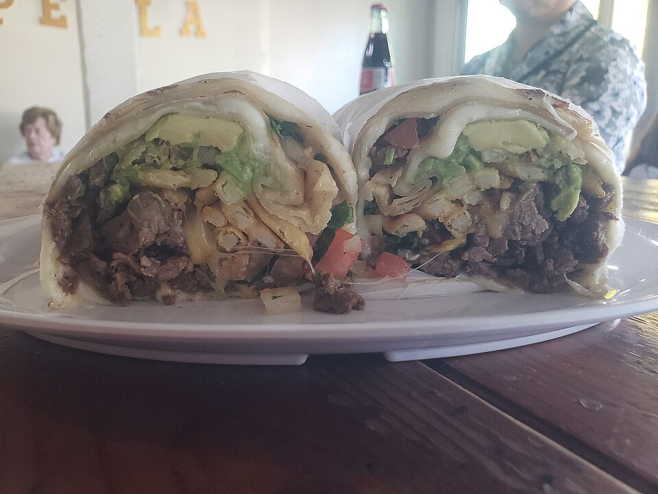 Burrito wrap cross section