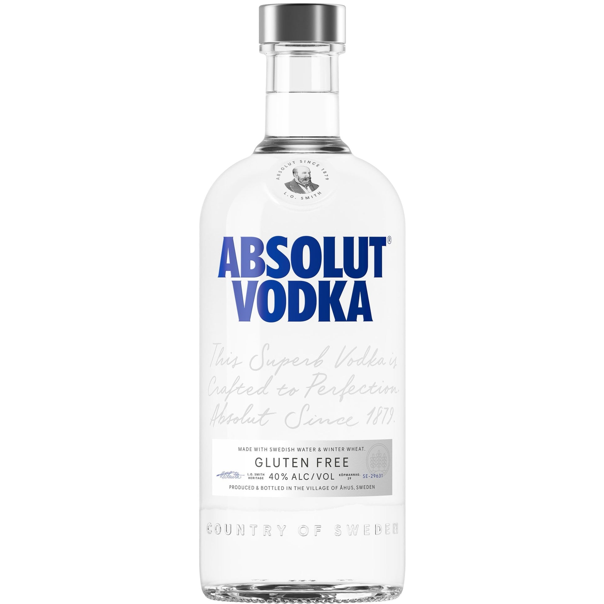 750 ml bottle of Absolut Original vodka