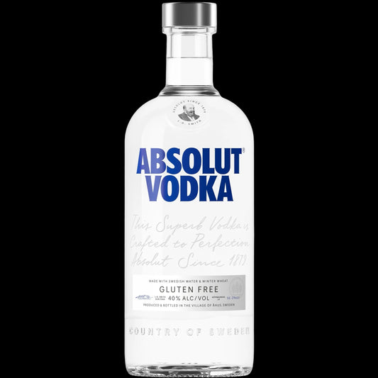 750 ml bottle of Absolut Original vodka