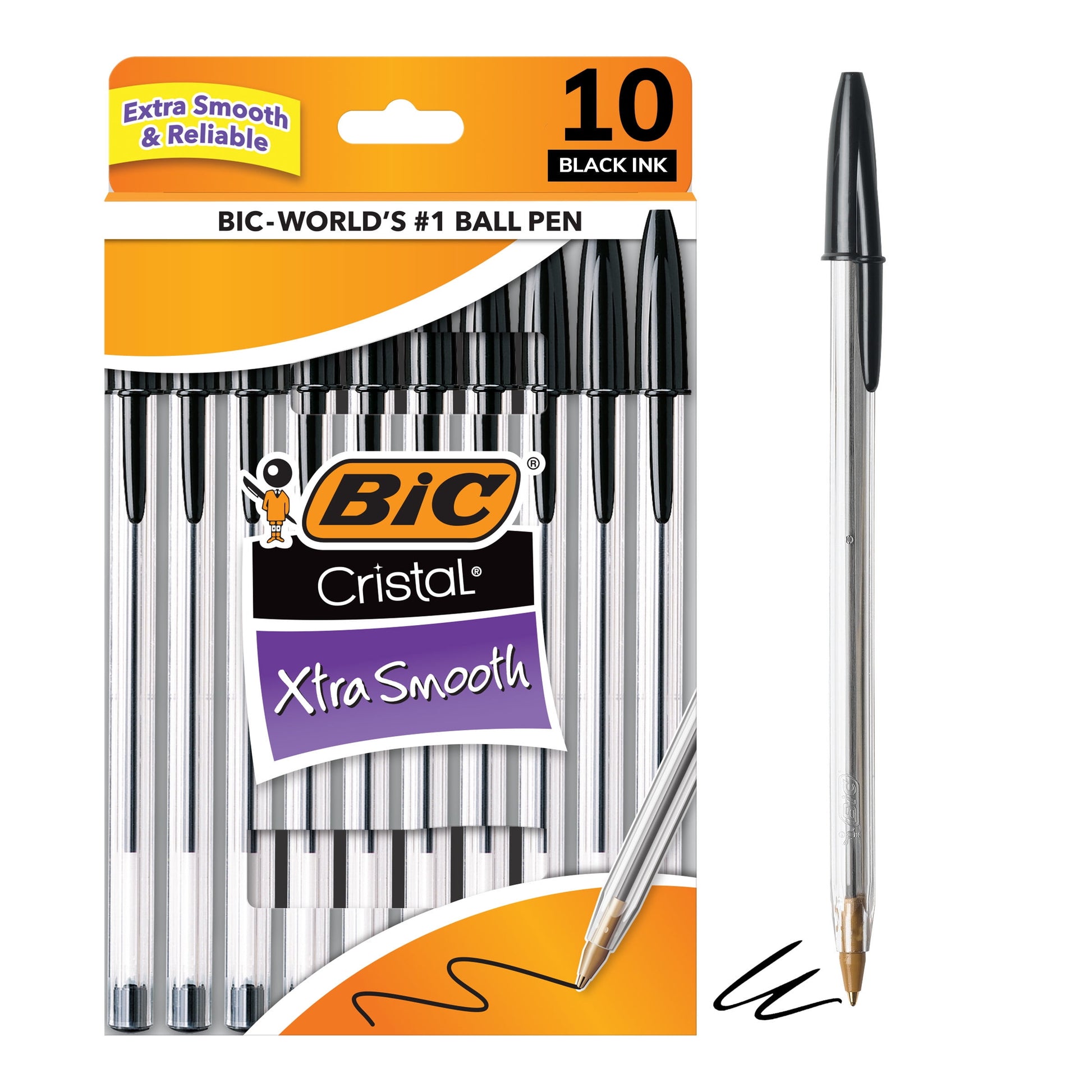 Pack of black ballpoint pens