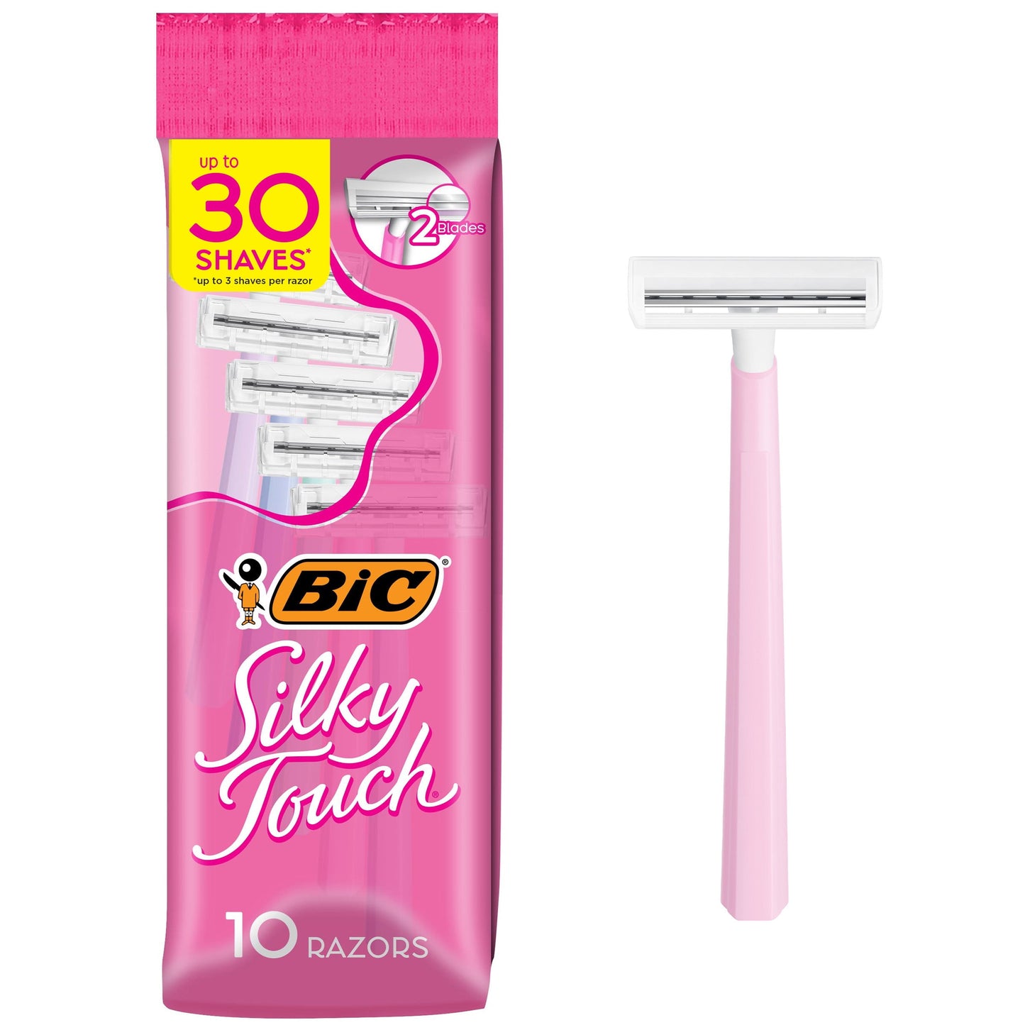 Pack of twin-blade disposable razors