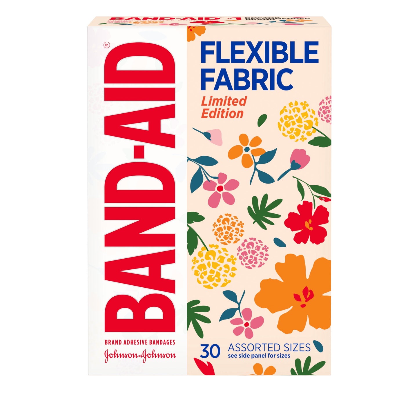 Box of flexible fabric adhesive bandages