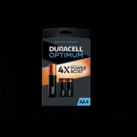 Pack of 4 alkaline batteries