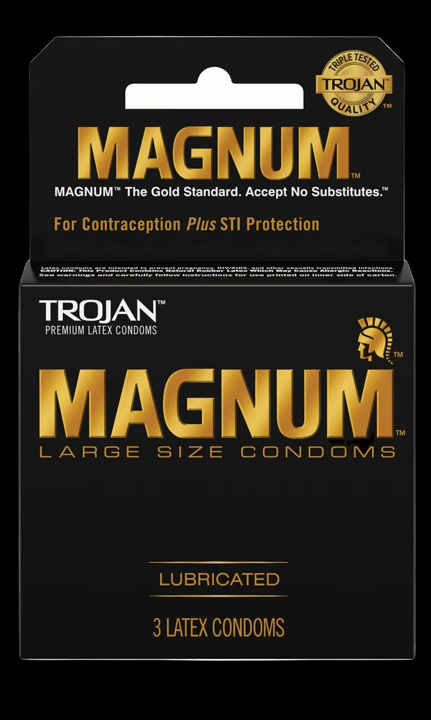 Trojan Magnum Extra Large Condums - 3 Pack