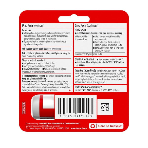 Tylenol Extra Strength Caplets - view 2