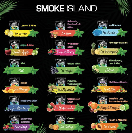 Shisha Flavours Fruit Variety Pack — Mint, Grape & Apple (50g Packs)