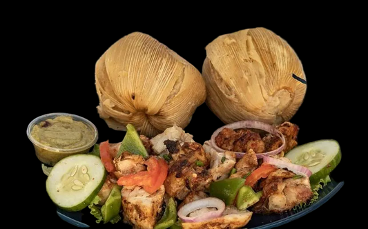 Kenkey with fried fish and shito