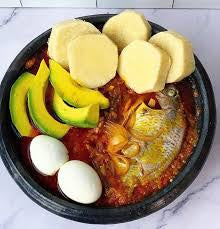 Ampesi with Garden Egg Stew