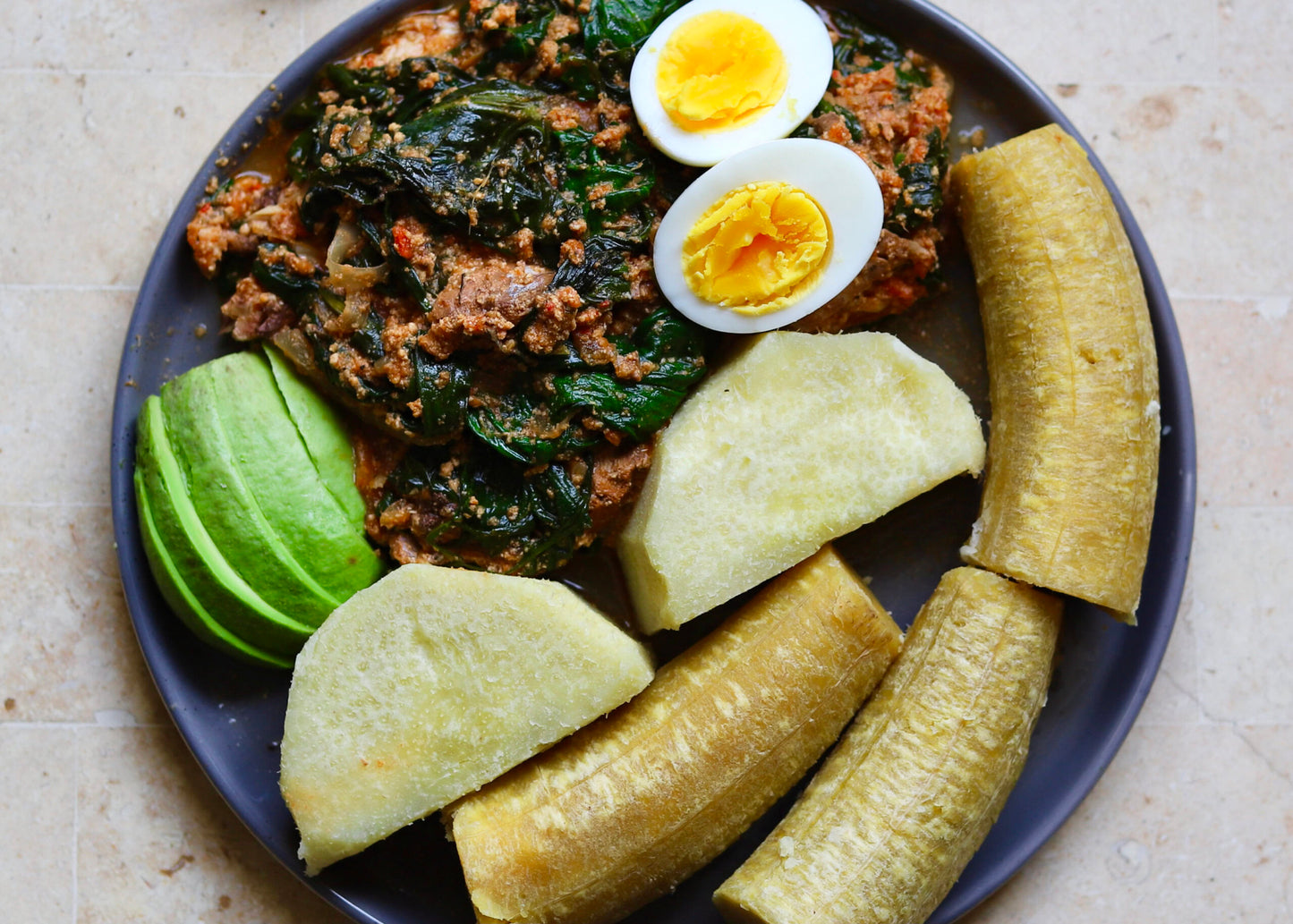 Yam & Kontomire Stew