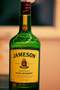 Bottle of Jameson triple distilled Irish whiskey