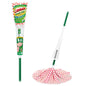 Mop with green and white handle