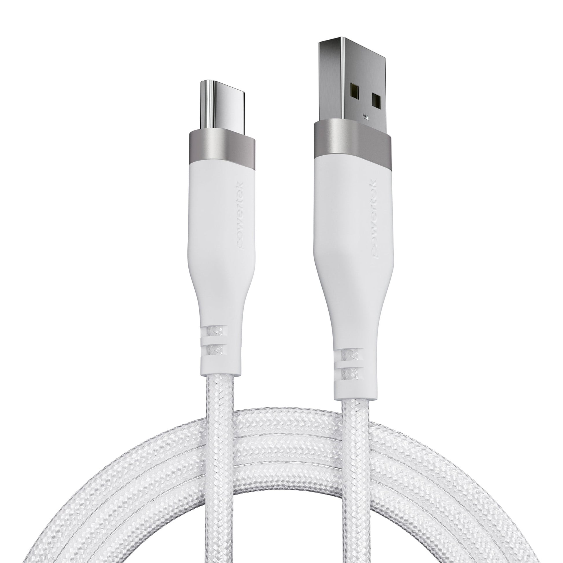 White USB-C fast charging cable