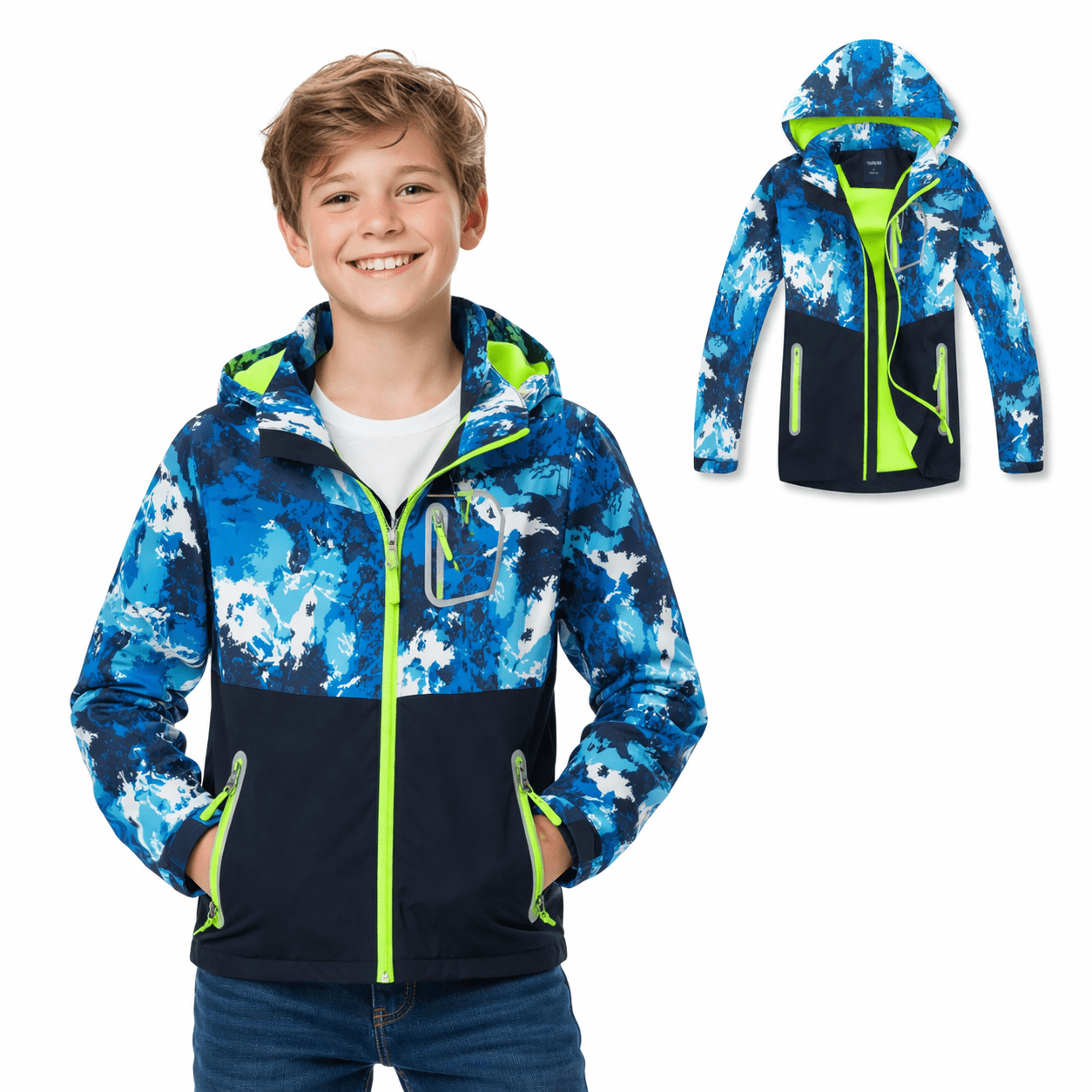 Lightweight waterproof hooded raincoat