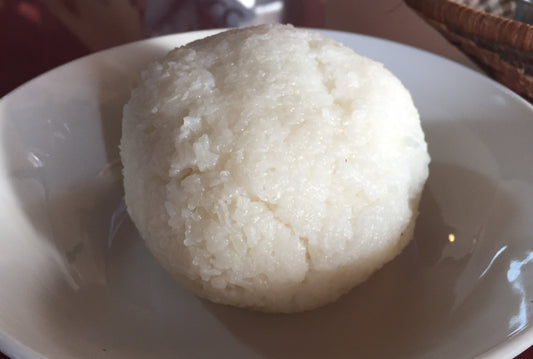 Omo Tuo with Groundnut Soup