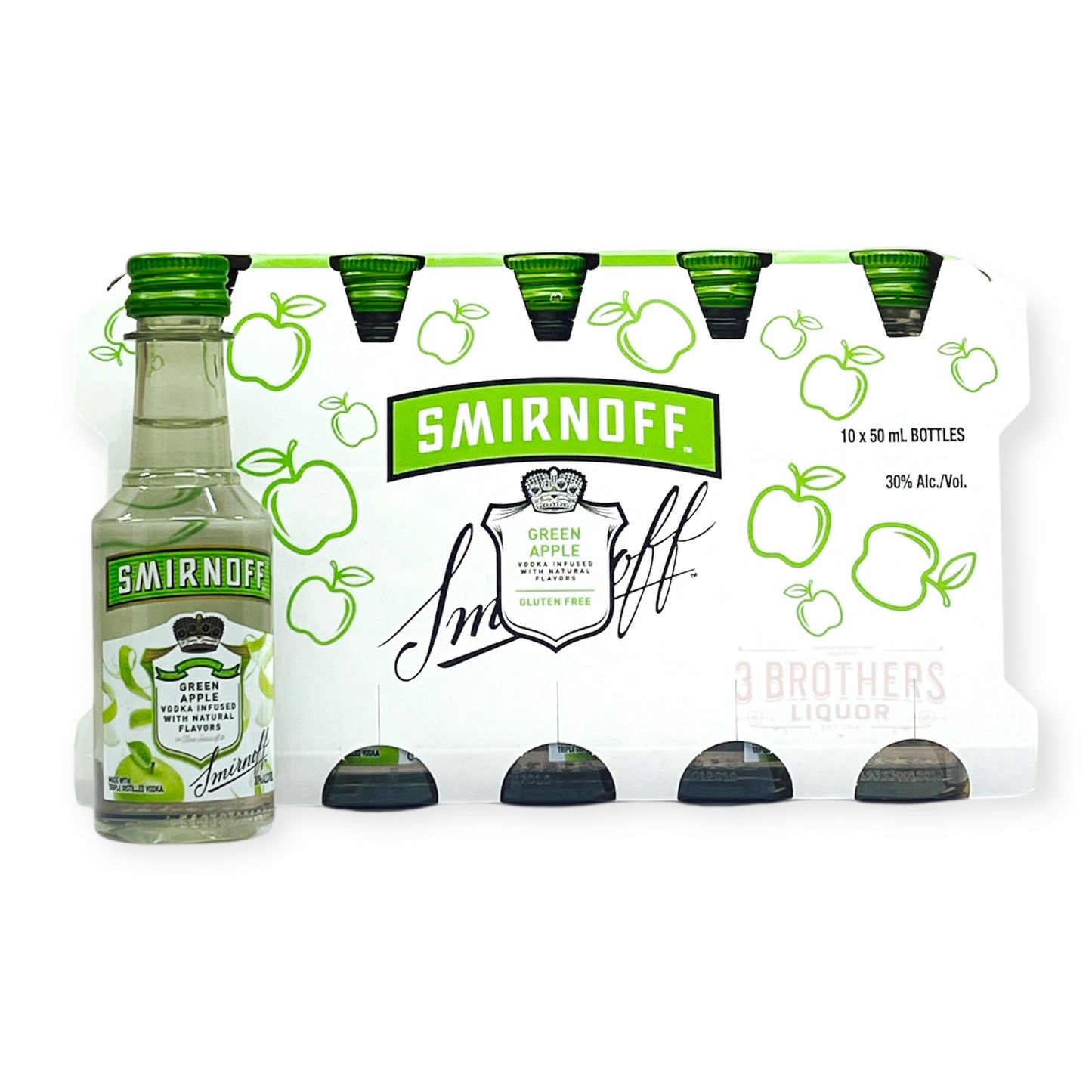 Smirnoff Green Apple Vodka Mini Shots 10 x 50ml