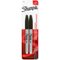 Two black fine-point permanent markers