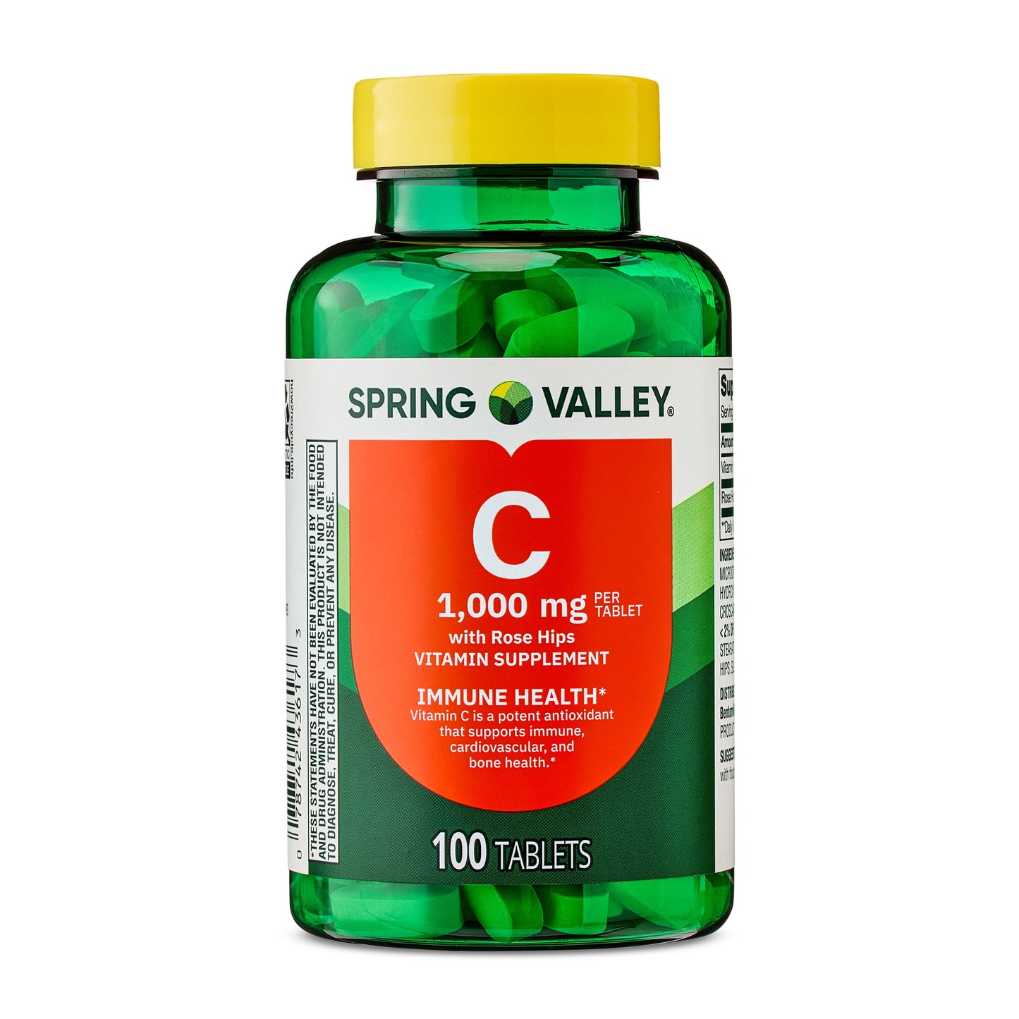 Bottle of 1000 mg vitamin C tablets
