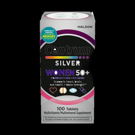 Multivitamin bottle on black background