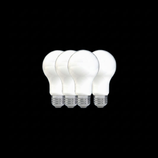 LED light bulbs on black background