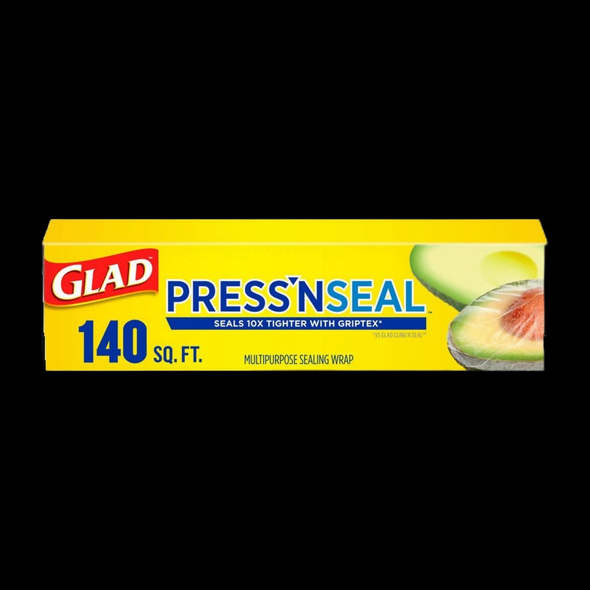 Plastic food wrap on black background