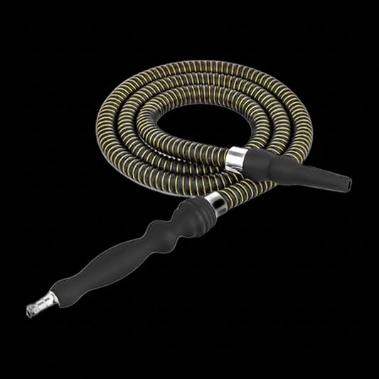 Silicone hookah hose on black background