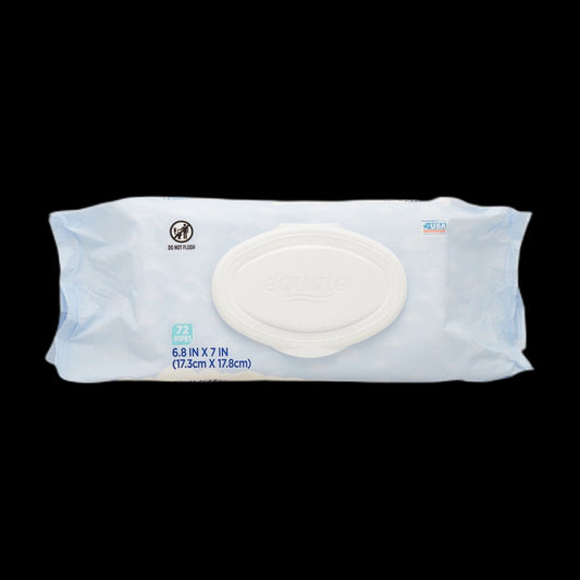 Baby wipes pack on black background