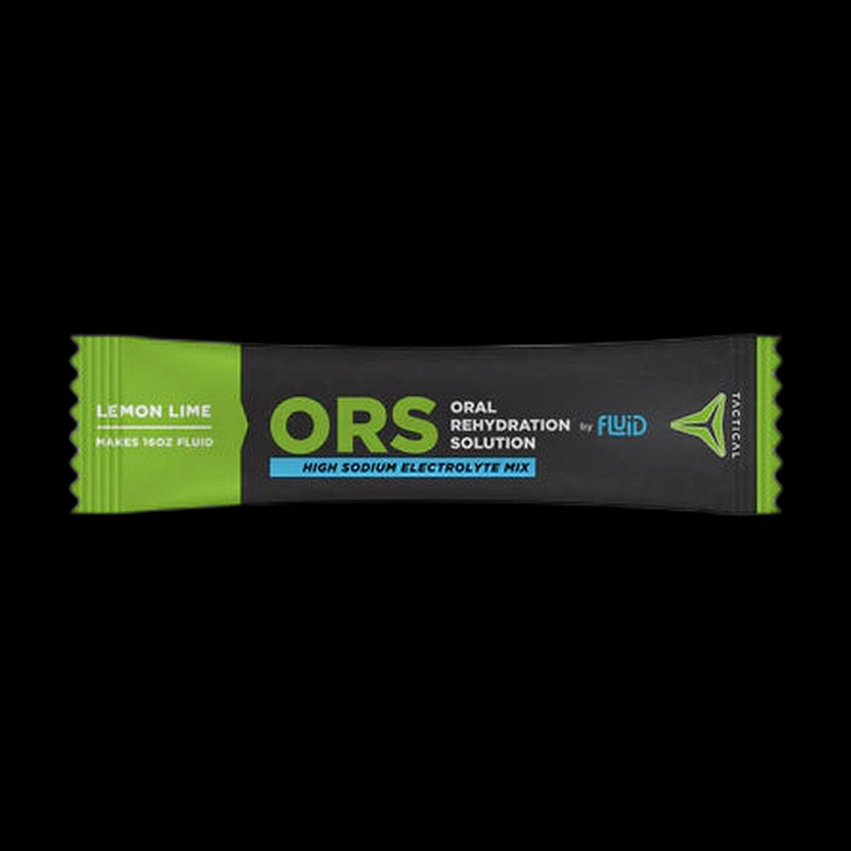 ORS rehydration salts on black background
