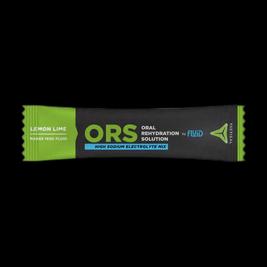 ORS rehydration salts on black background