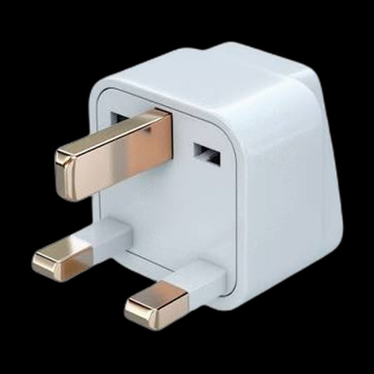 Multi-plug socket adapter on black background