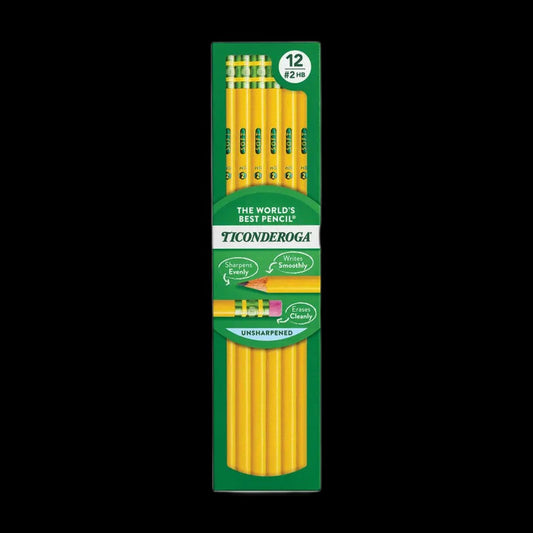 HB pencils pack on black background
