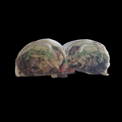 Burrito wrap on black background
