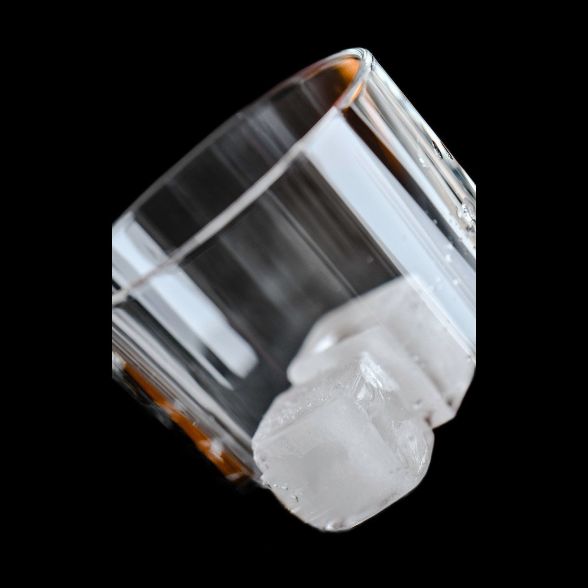 Party ice cubes on black background