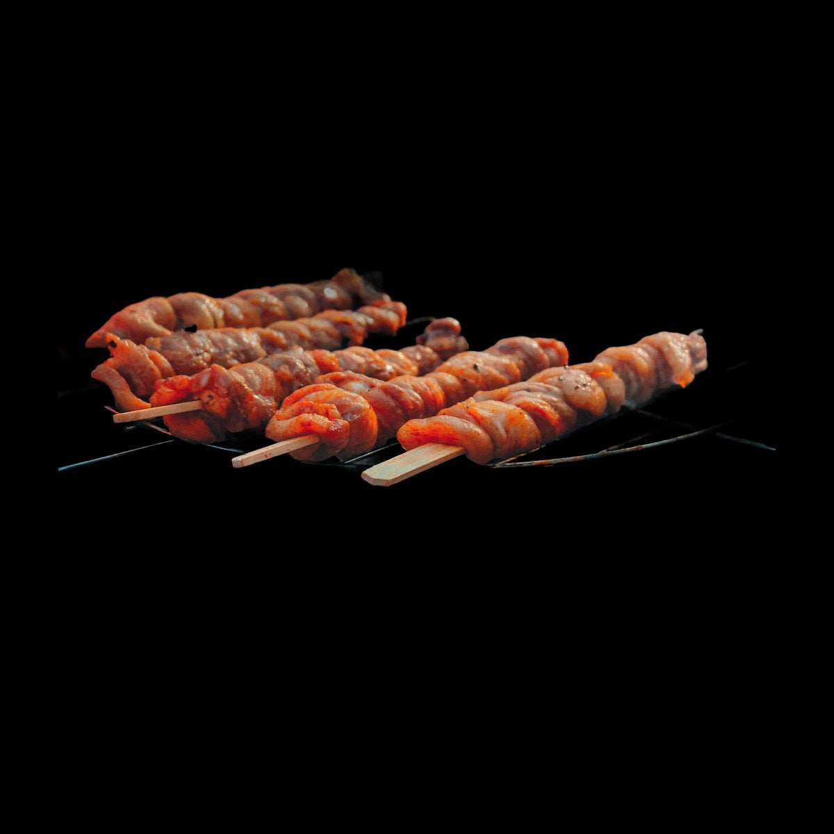 Domedo grilled pork on black background