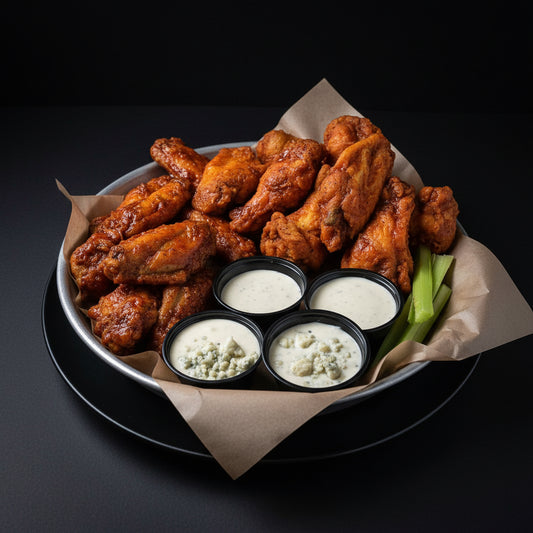 Buffalo wings with ranch dip