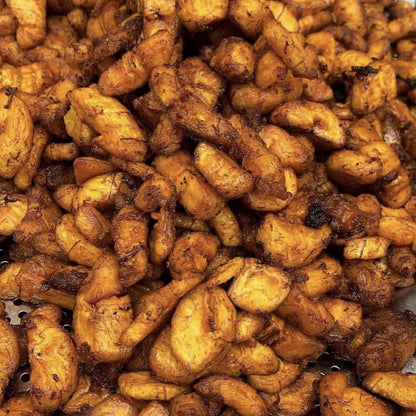 Spicy kelewele fried plantain cubes