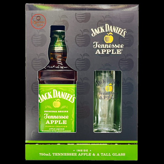 Jack Daniel's Tennessee Apple Whiskey Gift Set with Tall Glass (2022 Edition)