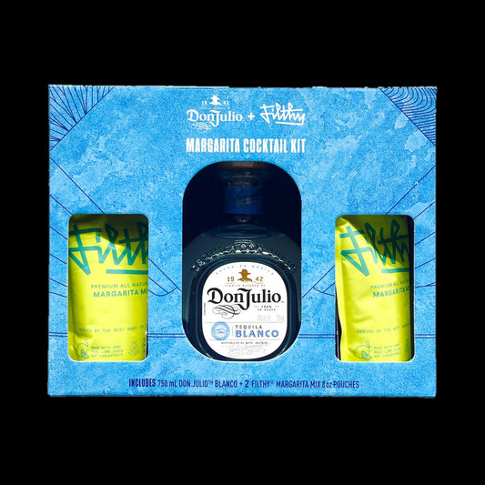 Don Julio Blanco Tequila Margarita Cocktail Kit with 2 Filthy Margarita Mixes