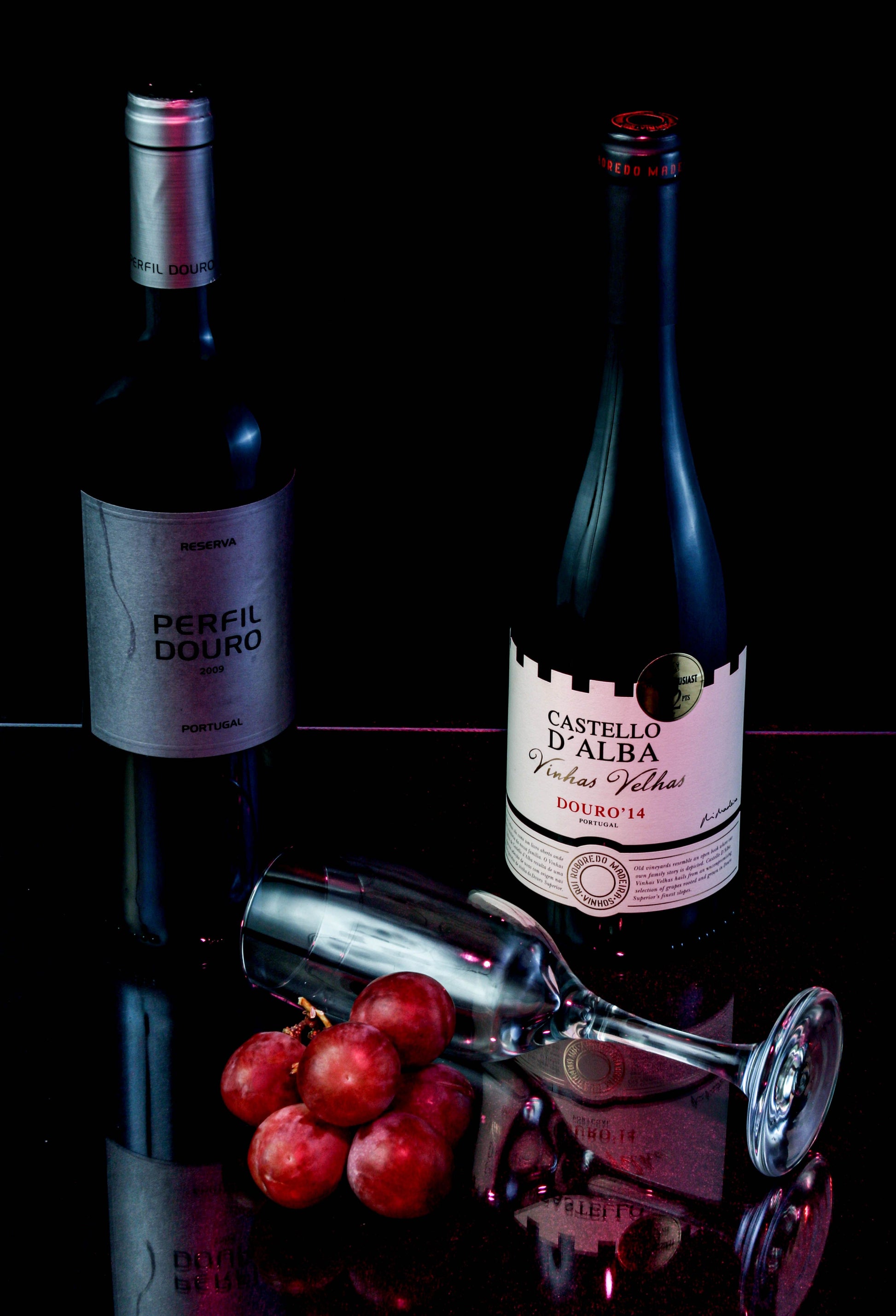 Bottle of sweet red wine