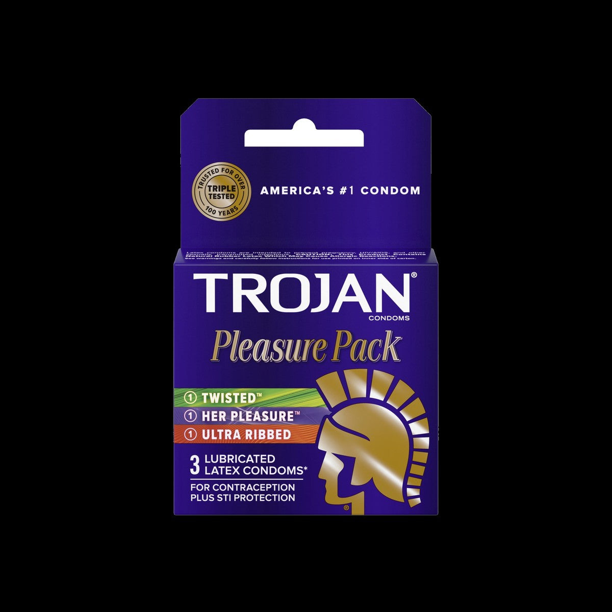 Trojan Pleasure Pack Lubricated Condoms (3 Pack)