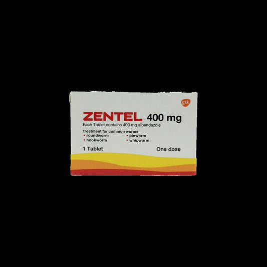 Zentel Albendazole 400mg Worm Expeller (Single Dose Tablet)